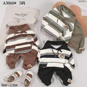 Toddler Two-Piece Striped Hoodie Set