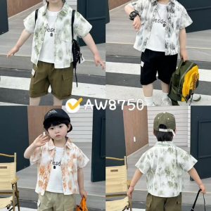Jesdo Children’s Summer Shirt and Shorts Set