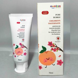 Mumlove Pure Bubble Children’s Toothpaste – Fluoride-Free Peach Flavor