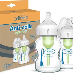 Dr. Brown's Natural Flow Anti-Colic Options+ Wide-Neck Baby Bottle (5 oz / 150 mL)
