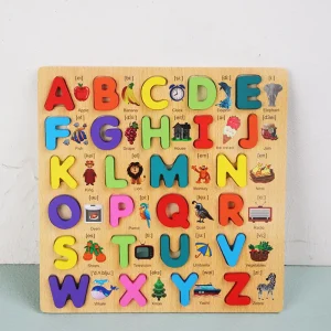 Type A 26 Letters Wooden Alphabet Puzzle Board
