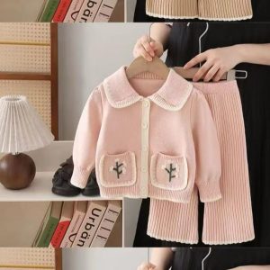 Children’s Knit Cardigan and Pants Set