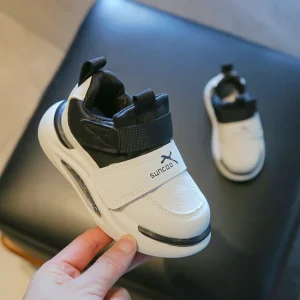 ANBeoBai Kids’ Black and White Sneakers