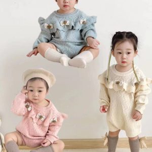 Waerbei Knitted Baby Rompers