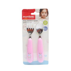 Mumlove 2-Pcs Baby Spoon & Fork Set