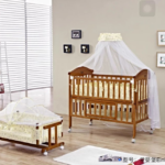 Wooden cot bed