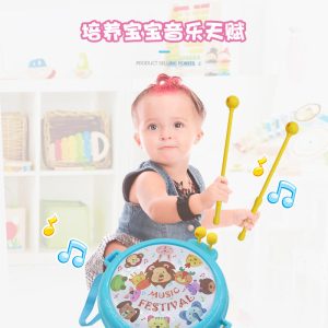 Plastic Drum Set Handbell Baby Rattle Toy