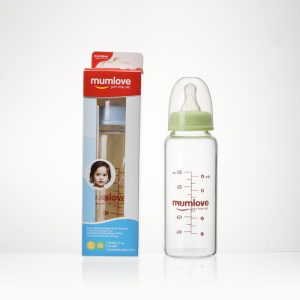 Mumlove Glass Feeding Bottle – 150 ml / 5 oz