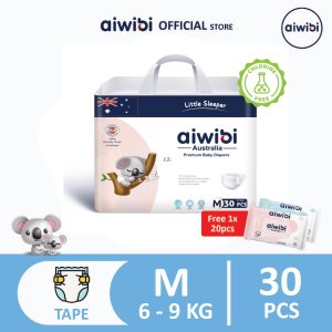Aiwibi Baby Diapers – Medium (30 pcs)