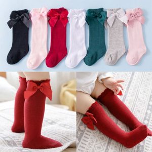 Bowknot Knee-High Socks for Baby Girls