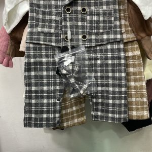 Baby Boy’s Formal Plaid Suit Set