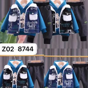 Children’s Three-Piece Hoodie, Vest, and Pants Set