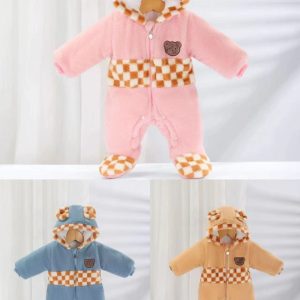 Baby Romper with Hood and Bear Ears