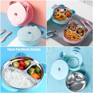 Baby Food Warming Bowl – 3 Partition