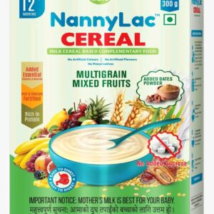 Nannylac Cereal – 12+ Months 5-Grain Mixed Fruits (300g) – Sugar Free