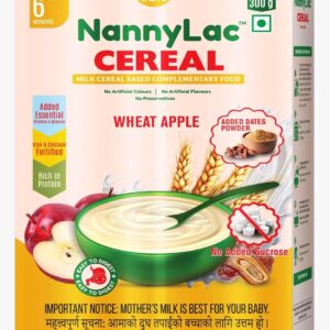 Nannylac Cereal – 6+ Months Wheat Apple (300g) – Sugar Free