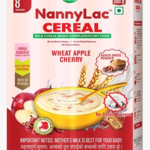 Nannylac Cereal – 8+ Months Wheat Apple Cherry (300g) – Sugar Free