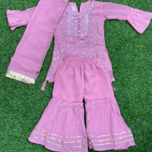 Pink Sharara or Gharara Set