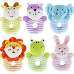Collection of Plush Animal Baby Rattles