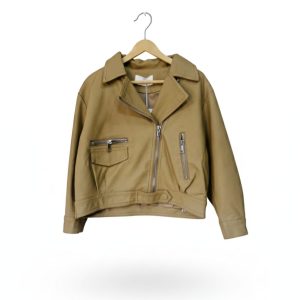 Tan Faux Leather Jacket